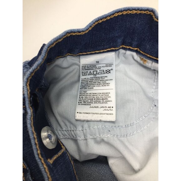 Old Navy Girls/Juniors Blue Jean Denim Size 16 with Pockets - Picture 5 of 7
